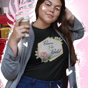 Camiseta Floral Nascida para ser Ousada