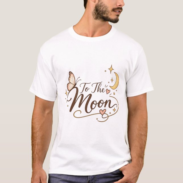 Camiseta Floral Para a Lua (Frente)