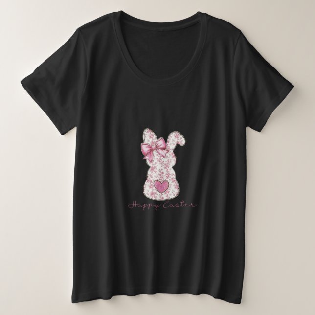 Camiseta Floral Páscoa Bunny (Frente do Design)