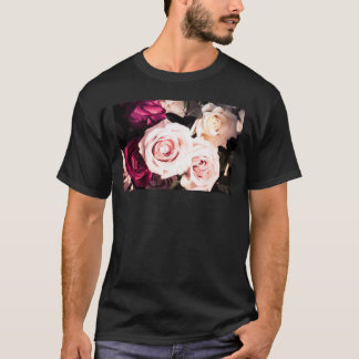 Camiseta  Floral Pastel Pink Rose Photography Men's