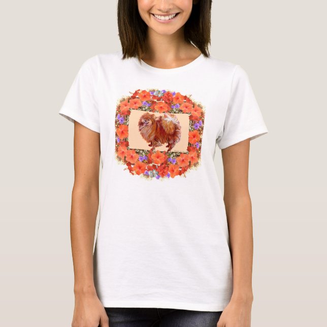 Camiseta Floral Pomerânia (Frente)