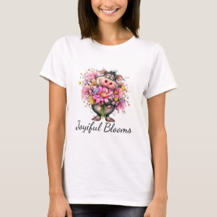 Camiseta Floral Porco Fofo Joyiful Blooms