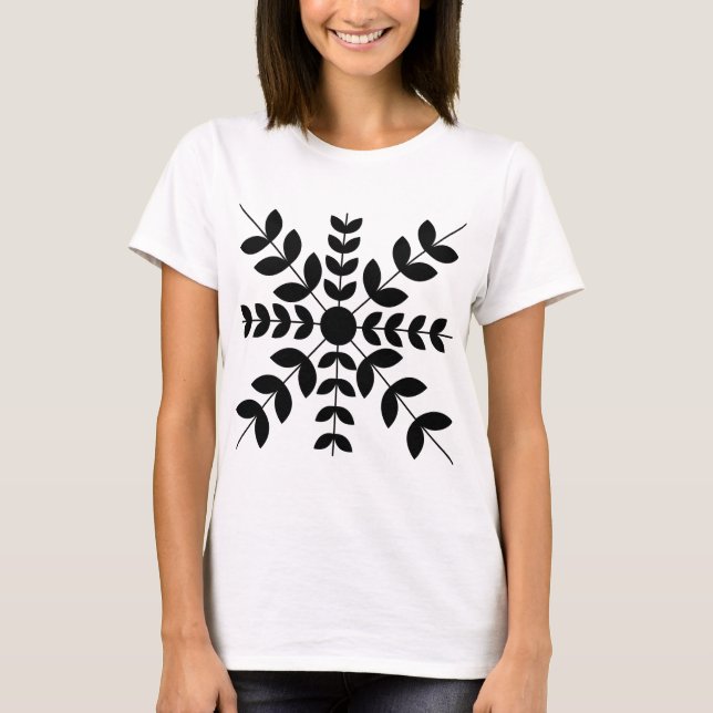 Camiseta Floral Preto (Frente)