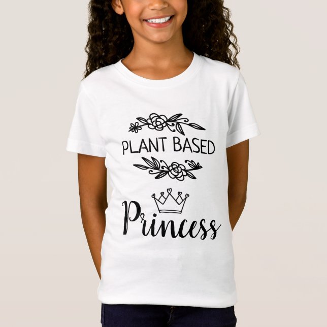 Camiseta Floral princesa de vegan, com base em planta, com  (Frente)