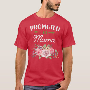 Camiseta Floral Promovida Mamãe Gravidez Anúncio Ba