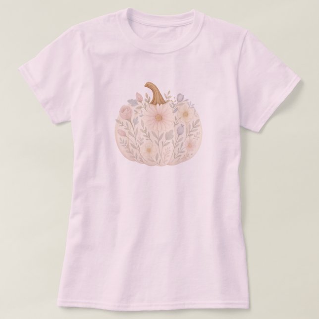 Camiseta Floral Pumpkin (Frente do Design)