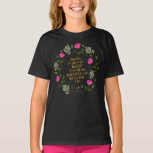 Camiseta Floral Púrpura Rosa William Shakespeare Nunca Duv