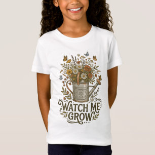Camiseta Floral Regador Retro 'Watch Me Grow'