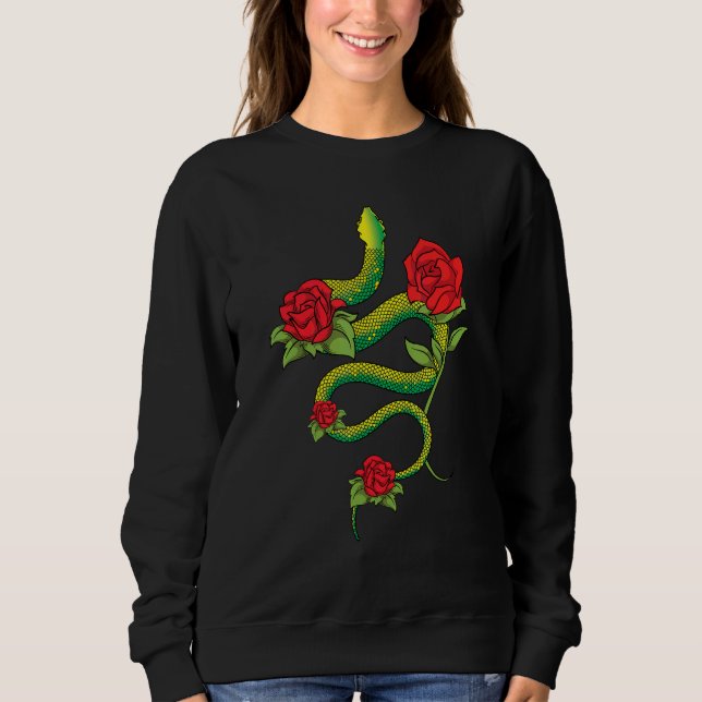 Camiseta Floral Reptile Keeper Animal   Roses Snake   Snake (Frente)