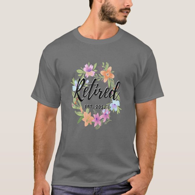 Camiseta Floral Retired Est. 2022 Womens Retirement For Wom (Frente)