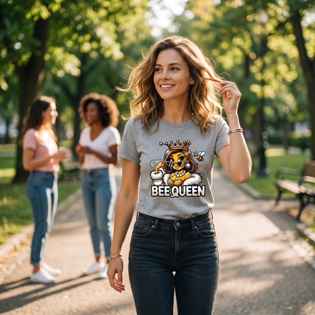 Camiseta Floral Retro Rainha Abelha (Criador carregado)