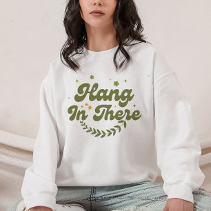 Camiseta Floral Retro Verde 'Aguente Firme' Positividade