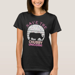 Camiseta Floral Rhino Para Raparigas Salvem O Chubby Unic