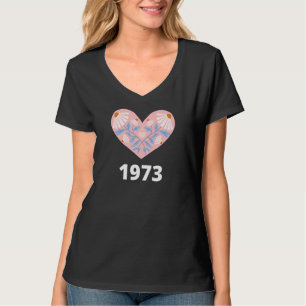 Camiseta Floral Rosa 1973 E Escolha Pró Para As Mulheres Fe