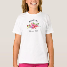 Camiseta Floral Rosa Menina das Flores Casamento