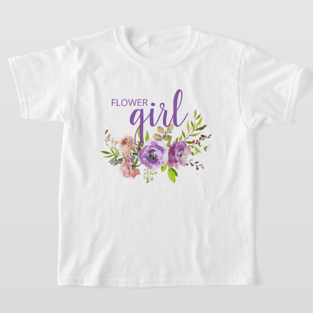Camiseta Floral Roxa para Menina das Flores Casame (Postura )