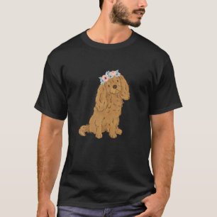 Camiseta Floral Ruby Cavalier King Charles Spaniel Cavie Mo