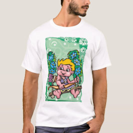 Camiseta Floral Sagittarius Archer, criança, flores azuis