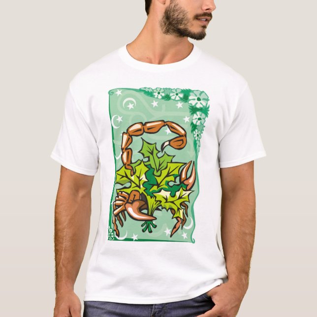 Camiseta Floral Scorpio Scorpion em Holly (Frente)