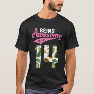 Camiseta Floral Sendo Espetacular Desde A 7 Birthday Girl