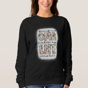 Camiseta Floral Ser Um Oma Faz Minha Vida Completa De Oma M