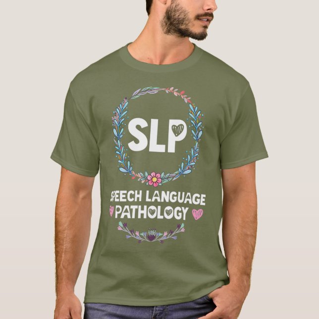 Camiseta Floral SLP Shirts Speech Language Pathologist (Frente)