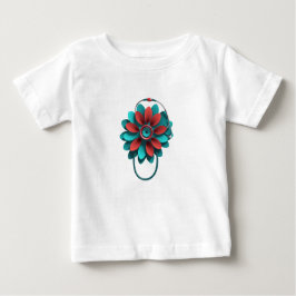 Camiseta Floral Stethoscope Design – Unique Medical & Healt