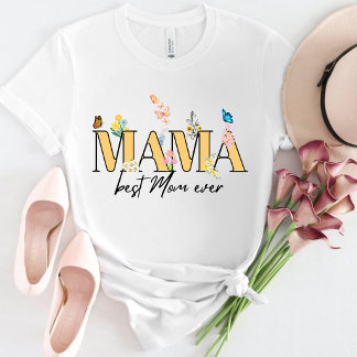 Camiseta Floral T-shirt: The Best Mom Ever