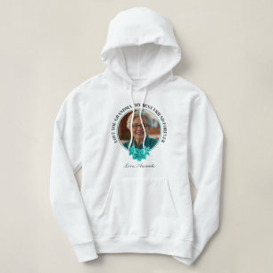 Camiseta Floral Teal Frame Grandboy para a Vovó Foto
