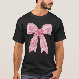 Camiseta Floral Toile De Jouy Pink Arco Coquette Flor Chin