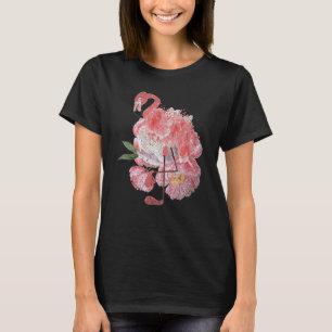 Camiseta Floral Tropical Bird Lover Flor Exótica Flor Rosa