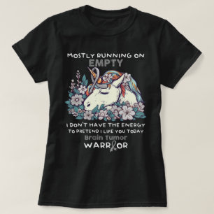 Camiseta Floral Unicorn Lover Brain Tumor Cancer Warrior