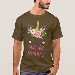 Camiseta Floral Unicorn Mom Shirt Unicorn Mommy Gift