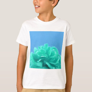 Camiseta Floral Verde Azul Colorida