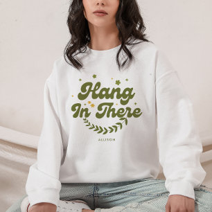 Camiseta Floral Verde Retroativo 'Aguente aí' Personalizado