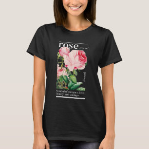 Camiseta Floral Vintage Definição de Rosa