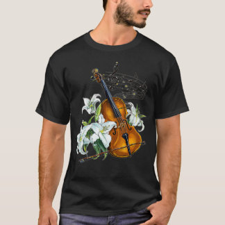 Camiseta Floral Violin  Lilies Flower 
