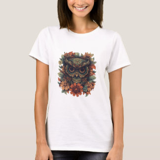 Camiseta Floral Wisdom Owl