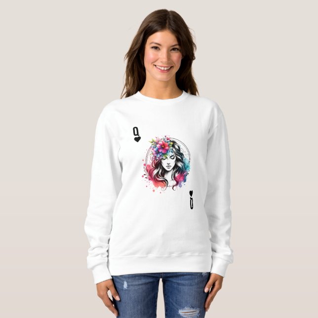 Camiseta Floral Woman Artistic Sweatshirt (Frente Completa)