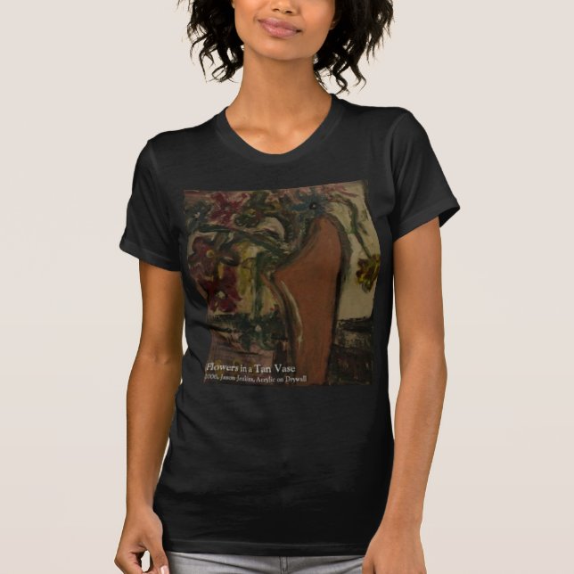 CAMISETA FLORAS EM UM VASE TAN (Frente)