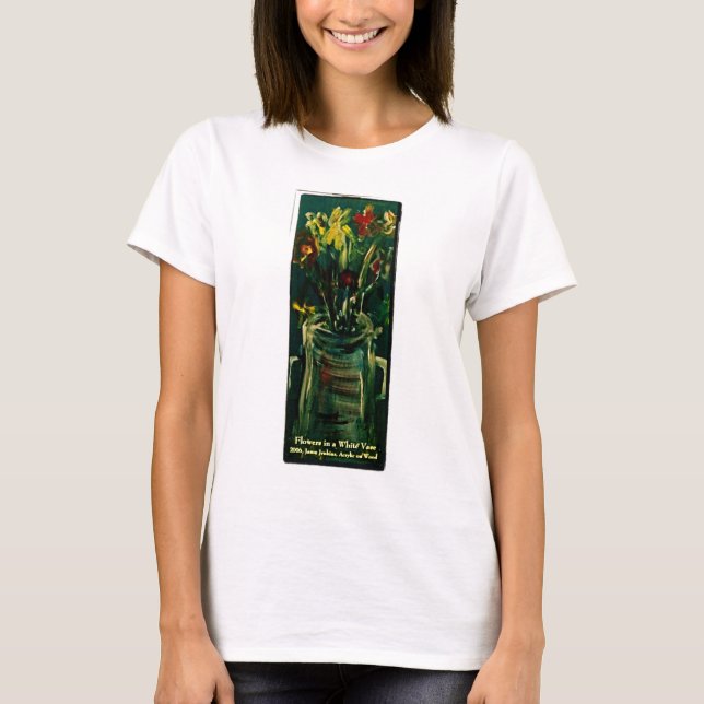 CAMISETA FLORAS NUM VASO BRANCO (Frente)