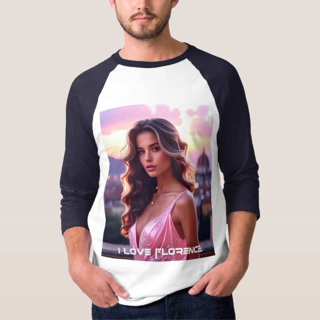 CAMISETA FLORENÇA - EU AMO FLORENÇA - ITÁLIA (Frente)