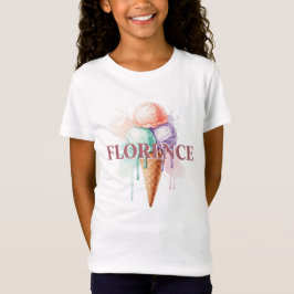 Camiseta Florença refinada, Sorvete Fruta, por Natasha U