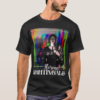 Camiseta Florence Nightingale Retro Groovy Glitchy