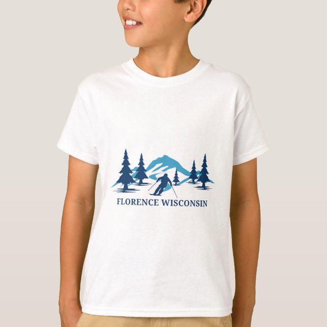 Camiseta Florence Wisconsin Ski Resort Skiing Skier  (Frente)