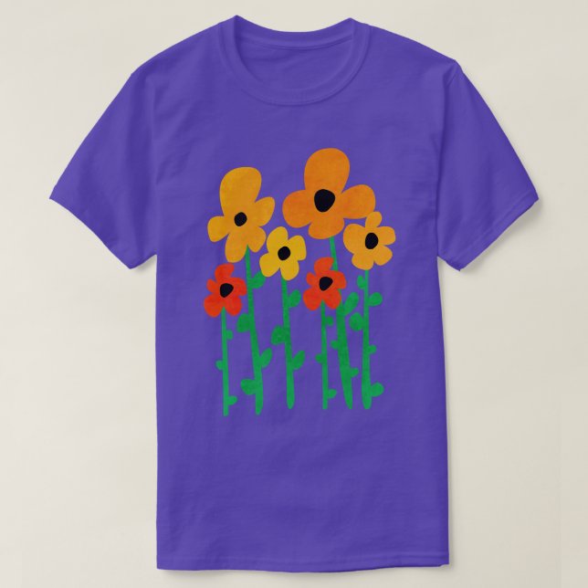 Camiseta flores (Frente do Design)