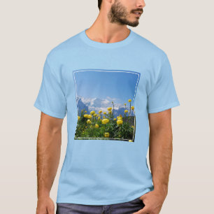 Camiseta Flores Alpes suíços Eiger Monch