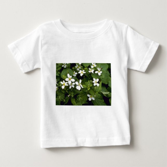 Camiseta Flores amarelas da violeta branca (viola (Frente)