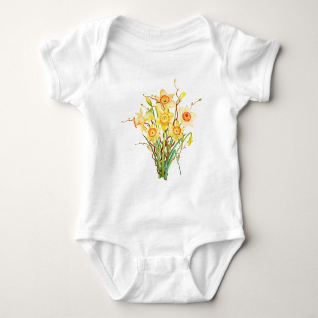 Camiseta Flores amarelas do primavera dos Daffodils da (Frente)