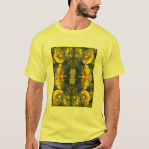 Camiseta Flores Amarelas Em Abstrato Sol
